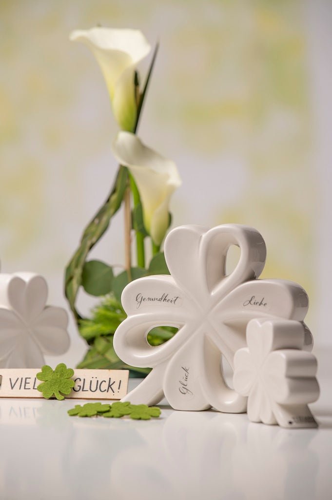 Tiziano Glücksblatt Alegra geschlossen 7cm creme - weiß - Lillyano