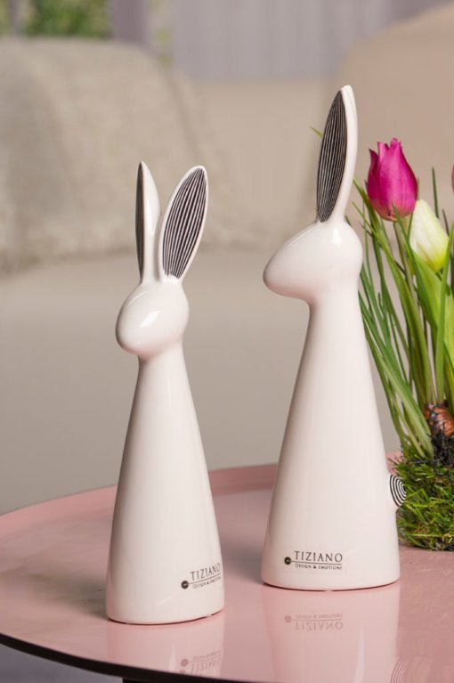 Tiziano Hase Alvina creme - weiß mit Decal schwarz - weiß - Lillyano