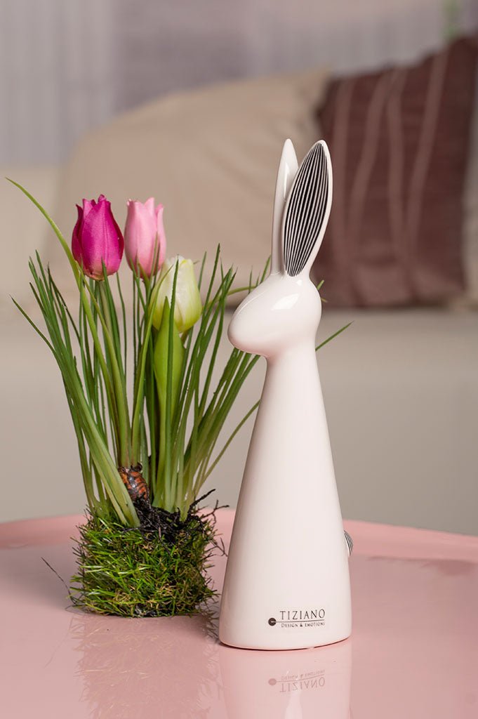 Tiziano Hase Alvina creme - weiß mit Decal schwarz - weiß - Lillyano