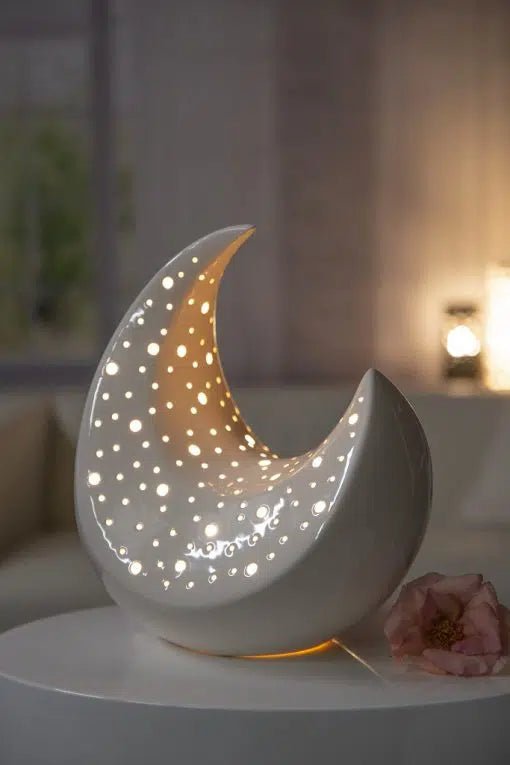Tiziano Lampe Mond Adria XL creme - weiß - Lillyano