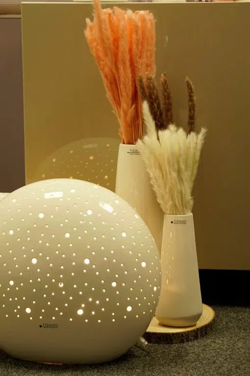 Tiziano Lampe Padova XL rund creme Eurostecker - Lillyano