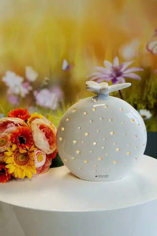 Tiziano Licht Mendini LED mit Libelly creme mit Timer - Lillyano