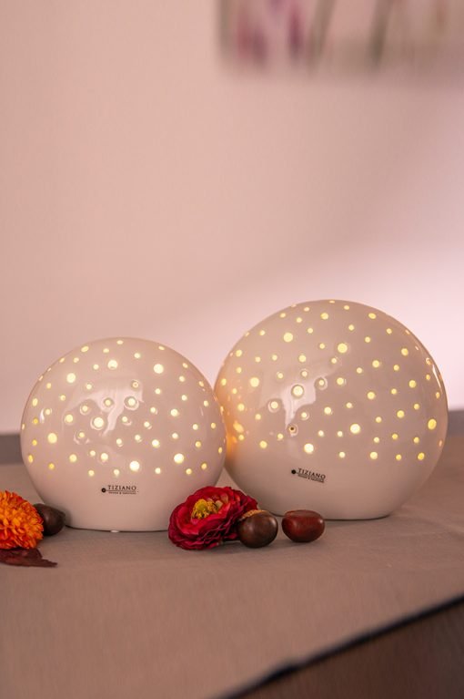 Tiziano Licht Mendini Led oval creme mit Timer - Lillyano