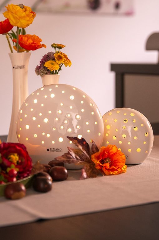 Tiziano Licht Mendini Led oval creme mit Timer - Lillyano