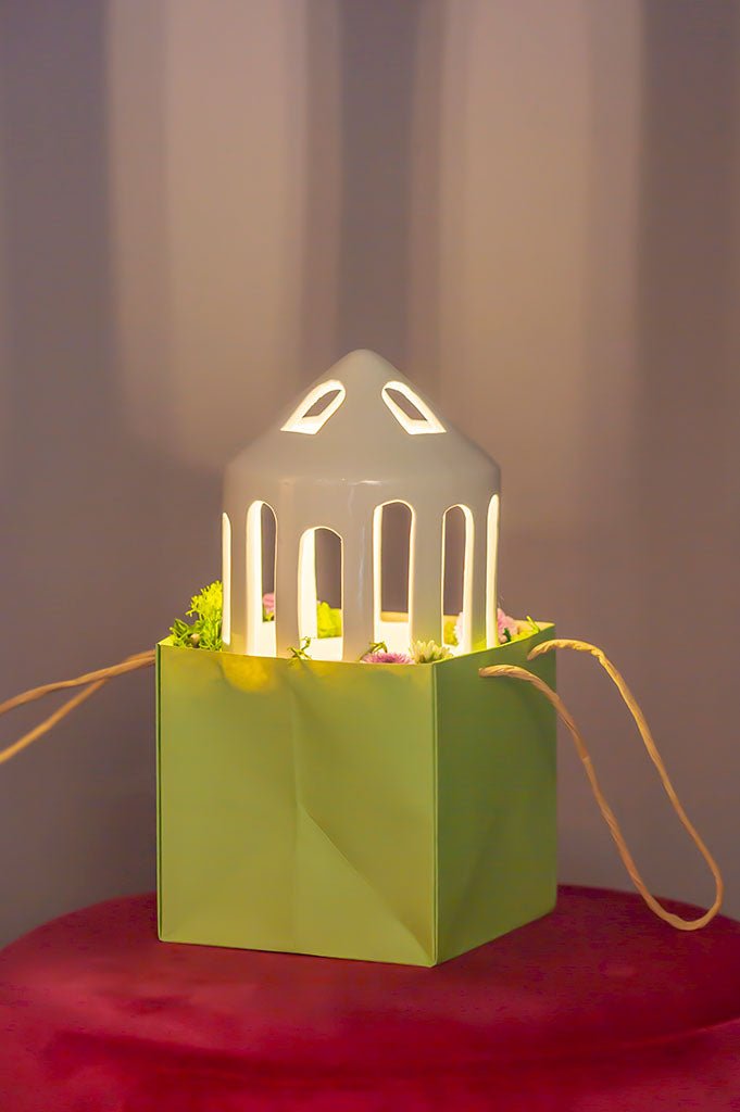 Tiziano Lichthaus Sipari LED weiß - creme - Lillyano
