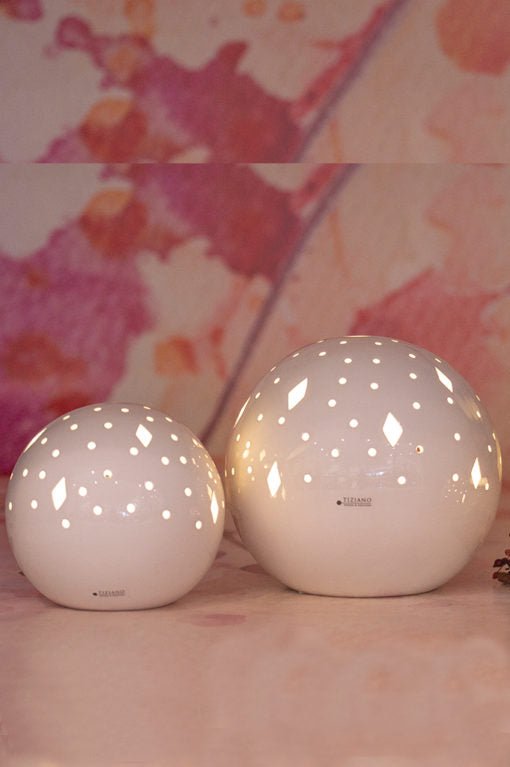 Tiziano Lichtkugel Nerone LED und Timer creme – weiß - Lillyano