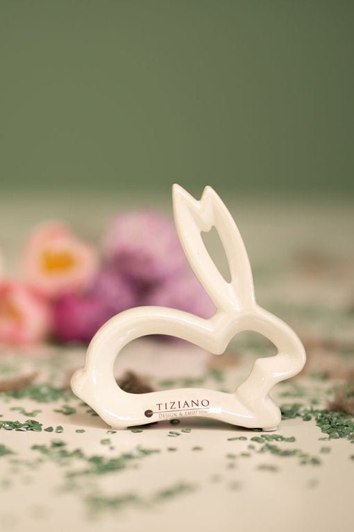Tiziano Osterhase Friedo weiß - creme pearl - Lillyano