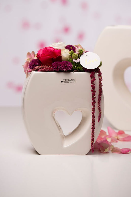 Tiziano Pflanzgefäß Dirada Lavello 18cm creme weiss - Lillyano