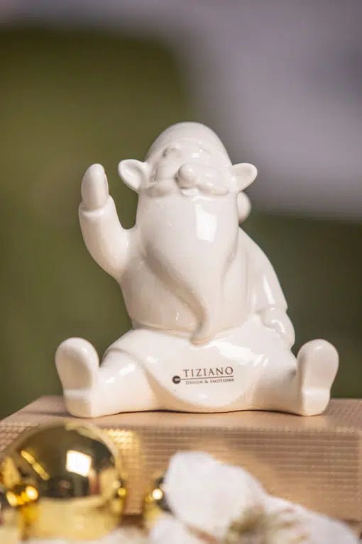 Tiziano Santa Joelo sitzend creme – weiß - Lillyano