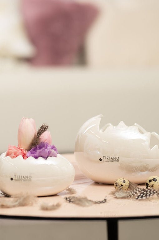 Tiziano Schale Ei Eierschale Arvio weiß - creme pearl - Lillyano