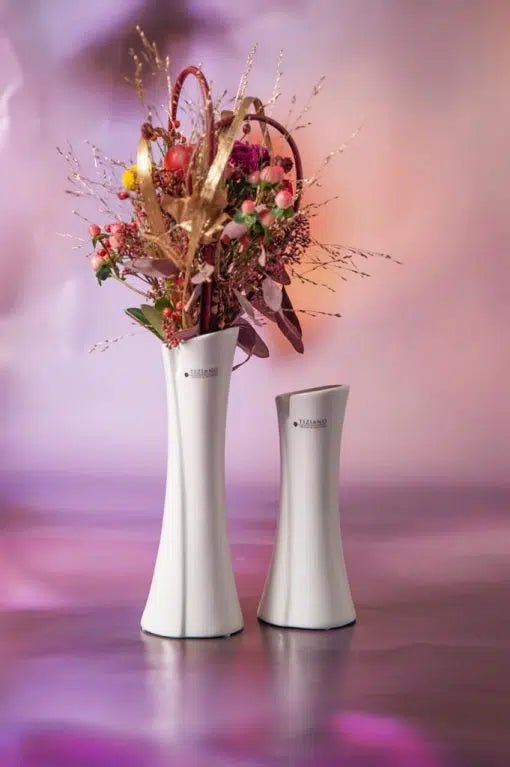 Tiziano Solifleur Vase Mondavio sm creme weiss - Lillyano