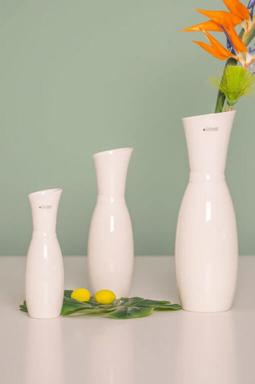 Tiziano Solifleurvase Atena weiß - creme - Lillyano