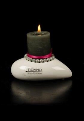 Tiziano Teelicht Amore Stumpenkerze flach - Lillyano