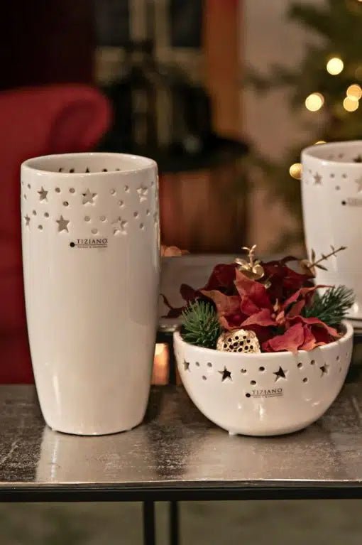 Tiziano Vase Aventino creme - weiß - Lillyano