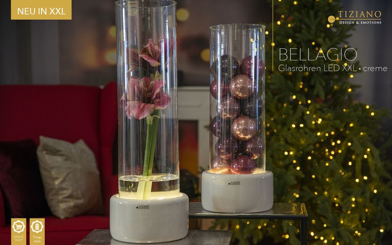 Tiziano Vase Bellagio XXL mit Led Beleuchtung - Lillyano