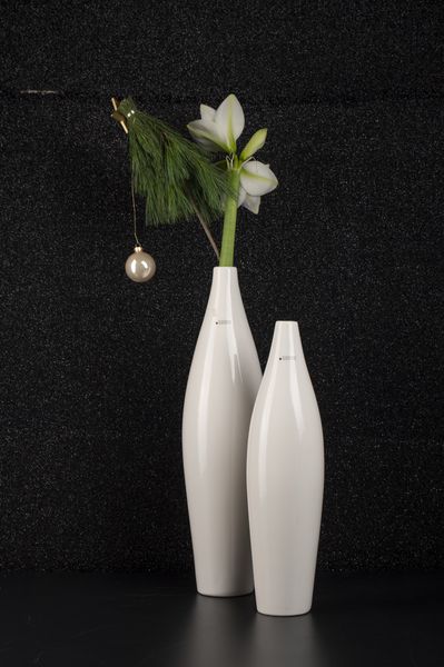 Tiziano Vase Cristo schlank creme - Lillyano