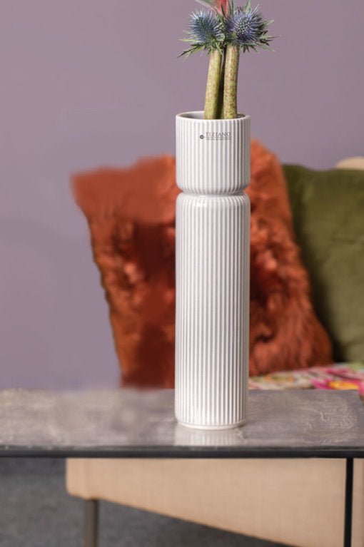 Tiziano Vase Galla creme/weiss - Lillyano
